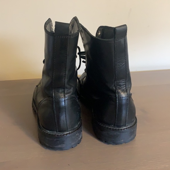 Black Leather Lace Up Boots - Women’s Size 38 - Picture 5 of 5